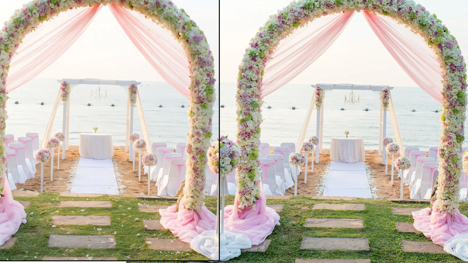 Wedding photo cleanup example